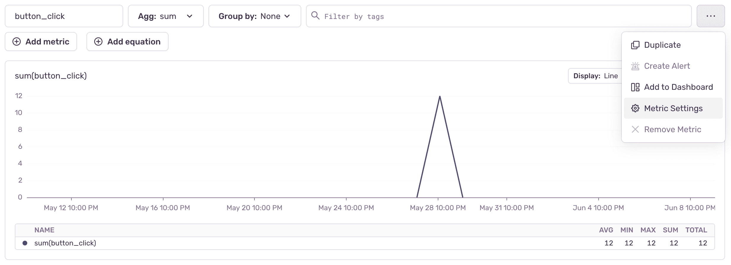 Metric Settings Query